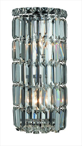 Elegant Lighting 2030W8c-Rc 8 W x 16 H in Maxim collection Wall Sconce - Royal cut  chrome Finish