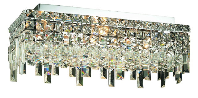 Elegant Lighting 2035F20c-Rc 20 L x 10 W x 7 H in Maxim collection Flush Mount - Royal cut- chrome Finish