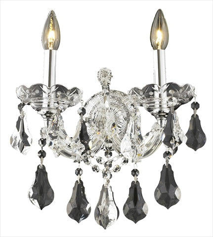 Elegant 2801W2C/Rc Maria Theresa 2 Light Chrome Wall Sconce