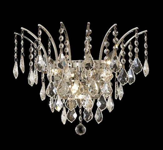 Elegant Lighting 8033W16c-Rc 16 W x 13 H in Victoria collection Wall Sconce - chrome Finish- Royal cut