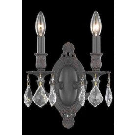 Elegant Lighting Royal Cut Crystal Chandelier 9in Bronze Model 9202W9DB-GT/RC