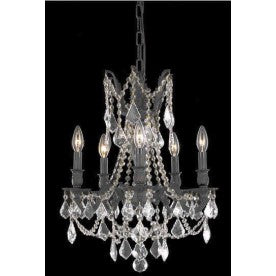 Elegant Lighting Royal Cut Crystal Chandelier 18in x 19in Dark Bronze/Gold Model 9205D18DB-GT/RC
