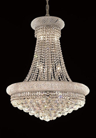 Elegant Lighting 1800D24c-Rc 24 D x 32 in Primo collection Hanging Fixture - Royal cut- chrome