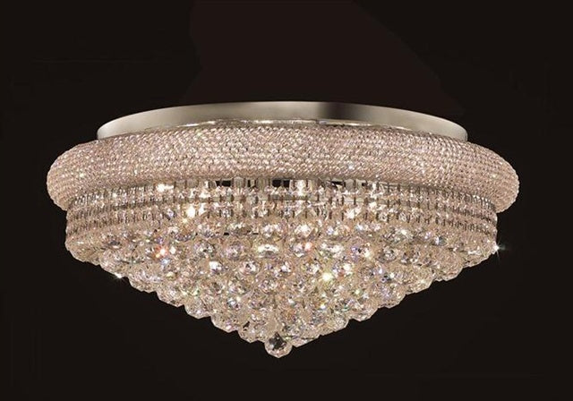 Elegant Lighting 15-Light Crystal Chandelier, Chrome Finish, Model 1800F28C/RC