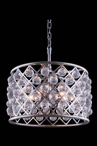 Elegant Lighting 1206D20Pn-Rc 20 Dia X 13 H In Madison Pendent Lamp - Polished Nickel&#44 Royal Cut Crystals