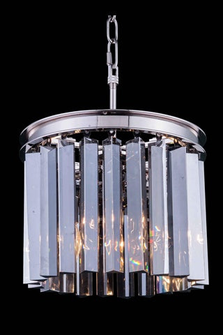 Elegant Lighting 1208D12Pn-Ss-Rc 12 Dia X 13 H In Sydney Pendent Lamp - Polished Nickel- Royal Cut Silver Shade Crystals