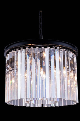 Elegant Lighting 1208D20Mb-Rc 20 Dia X 135 H In Sydney Pendent Lamp - Mocha Brown- Royal Cut Crystals