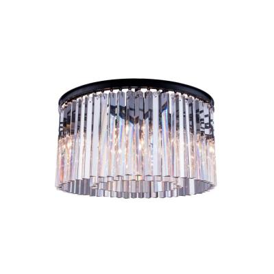Elegant Lighting 1208F26MB-Rc 26 Dia x 135 H in Sydney Flush Mount - Mocha Brown- Royal cut crystals