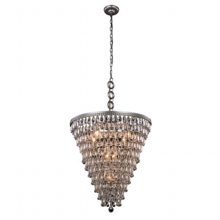 Elegant Lighting Nordic Collection Pendant Lamp 7-Light D24in H26in Clear Crystal Model 1219D24AS/RC
