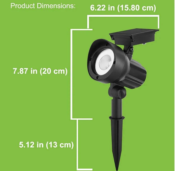 Energizer 50 Lumen Solar Outdoor Landscape Spot Light, Black (3-Pack)