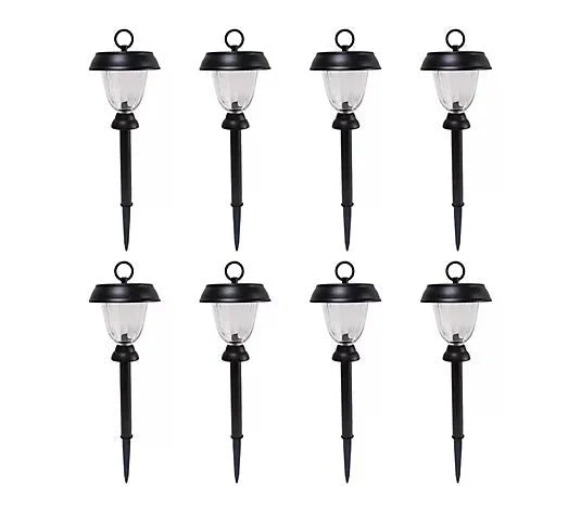 Energizer 8 Pack 3-in-1 Solar Pathway Lights with 360-degree 15 Lumen