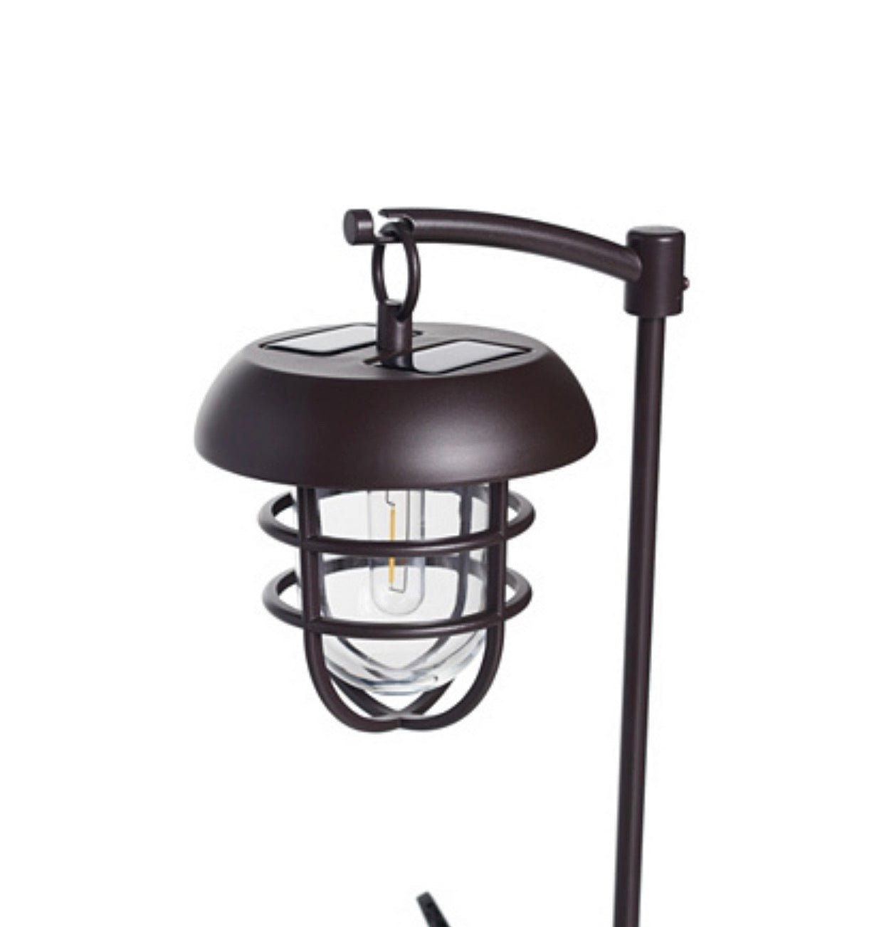 Energizer LED Solar Hanging Lights Shepherds Hook Metal Pole (Set of 4)