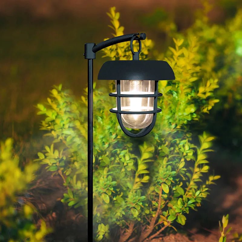 Energizer LED Solar Hanging Lights Shepherds Hook Metal Pole (Set of 4)