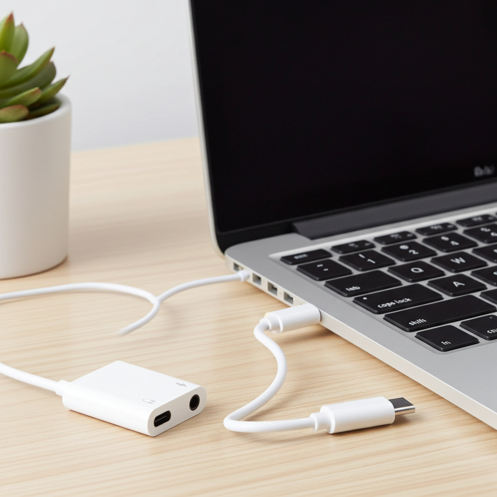 USB-C to 3.5mm Audio Adapter with PD Charging for iPhone 15/16 Pro Max – 2 Pack