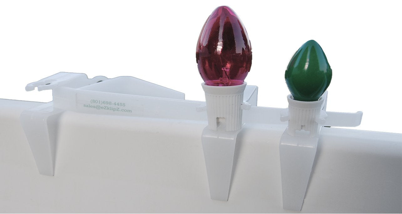 eZ klipZ 202 Fence Light Holder, Pack of 12, White, Model 766150149715