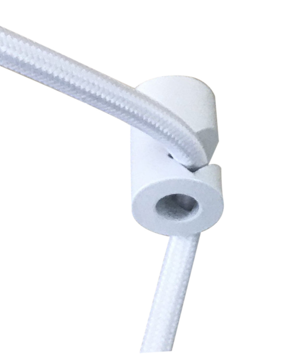 14"W 2 Light Swag Plug-In Pendant  Granite Gray with Diffuser White Cord