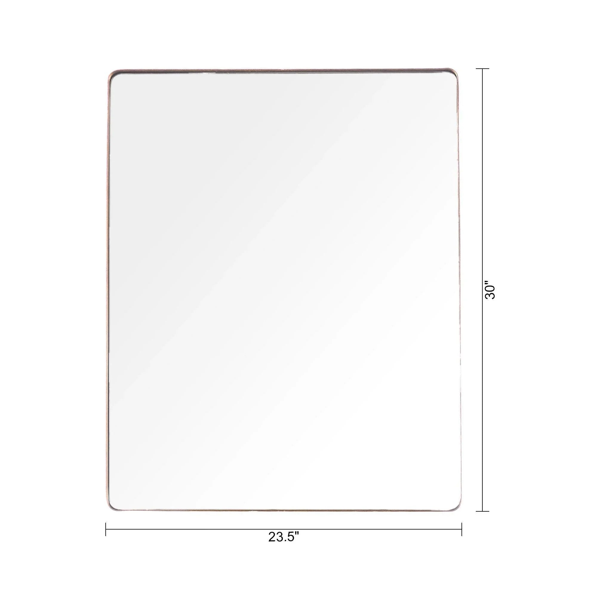 Golden Modern Square Framed Wall Mirror