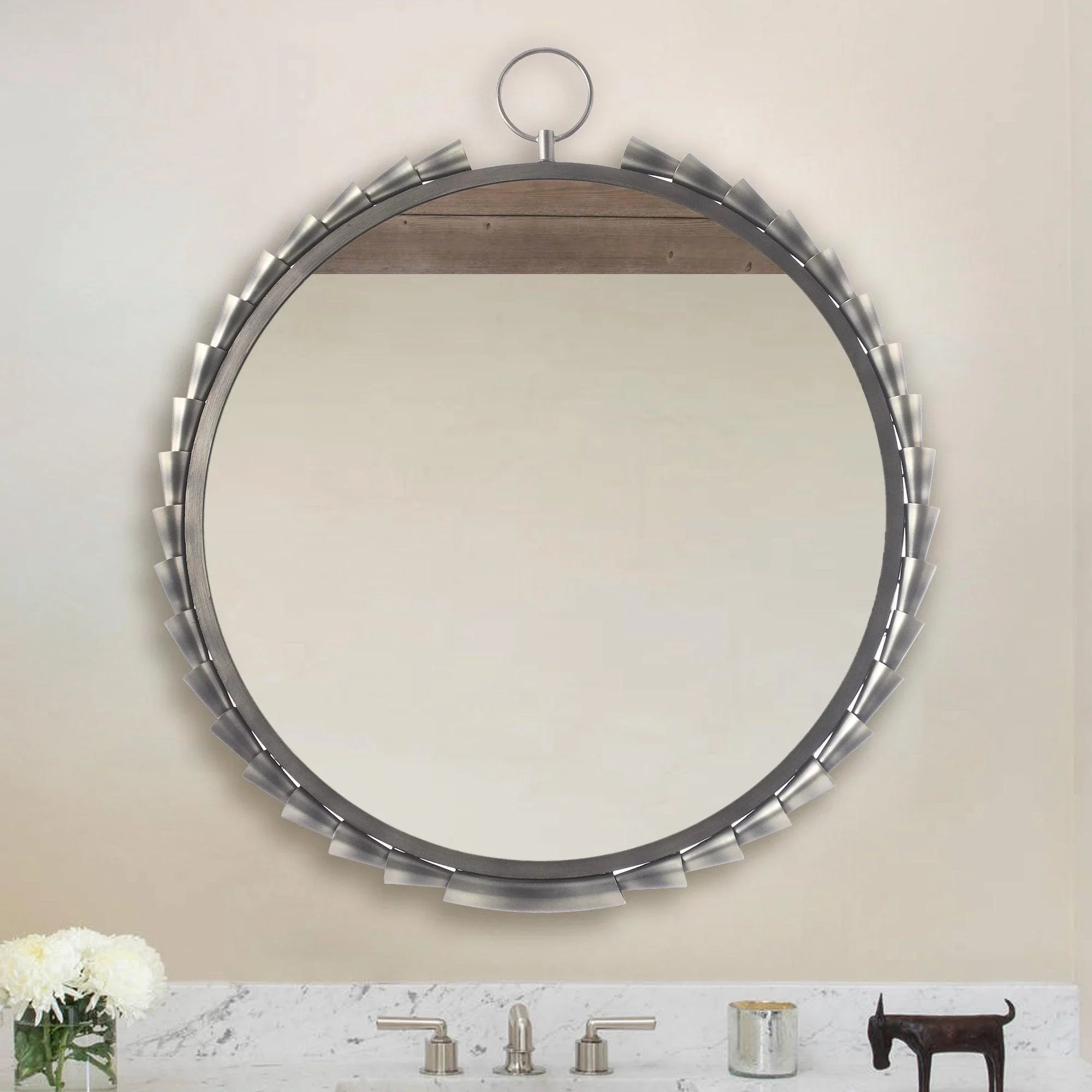 Grey Modern Classic Sunset Wall Mirror