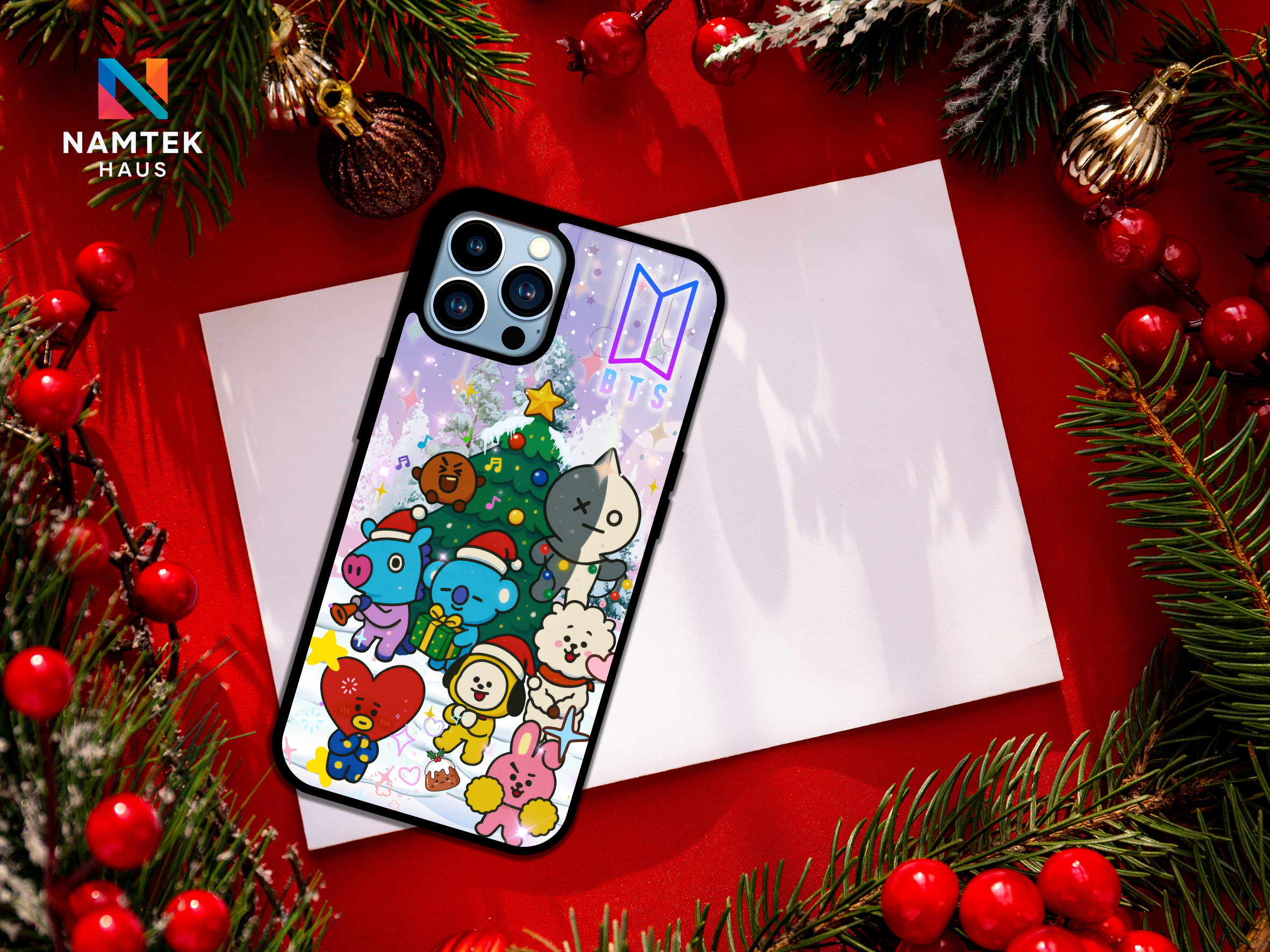 BTS Bias BT21 Christmas KPop Phone Case