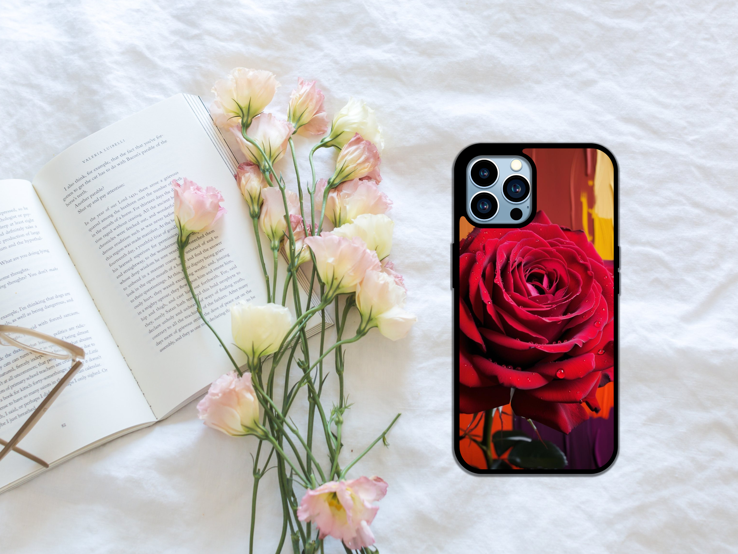 "Crimson Bloom" Elegance Phone Case