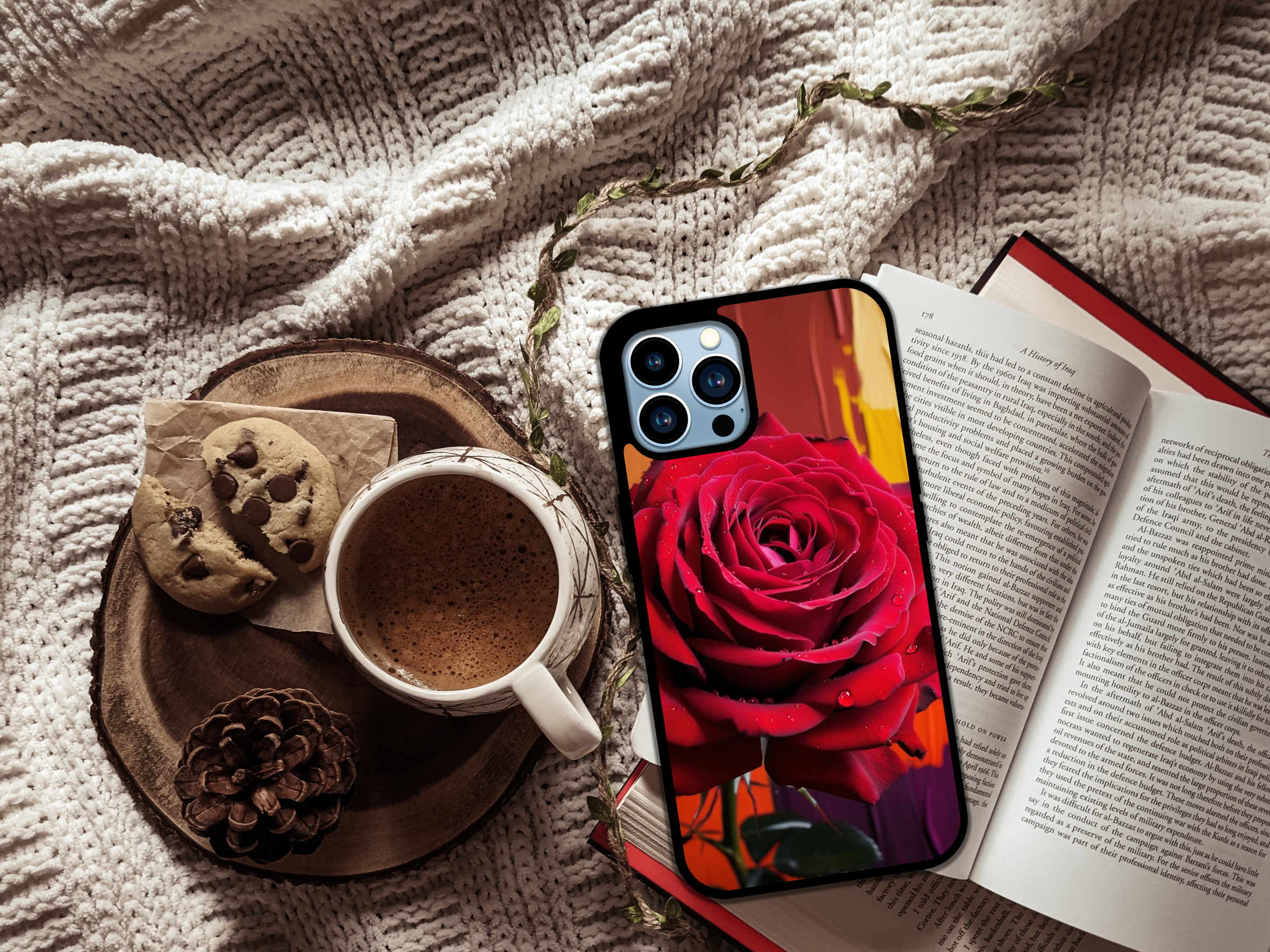 "Crimson Bloom" Elegance Phone Case