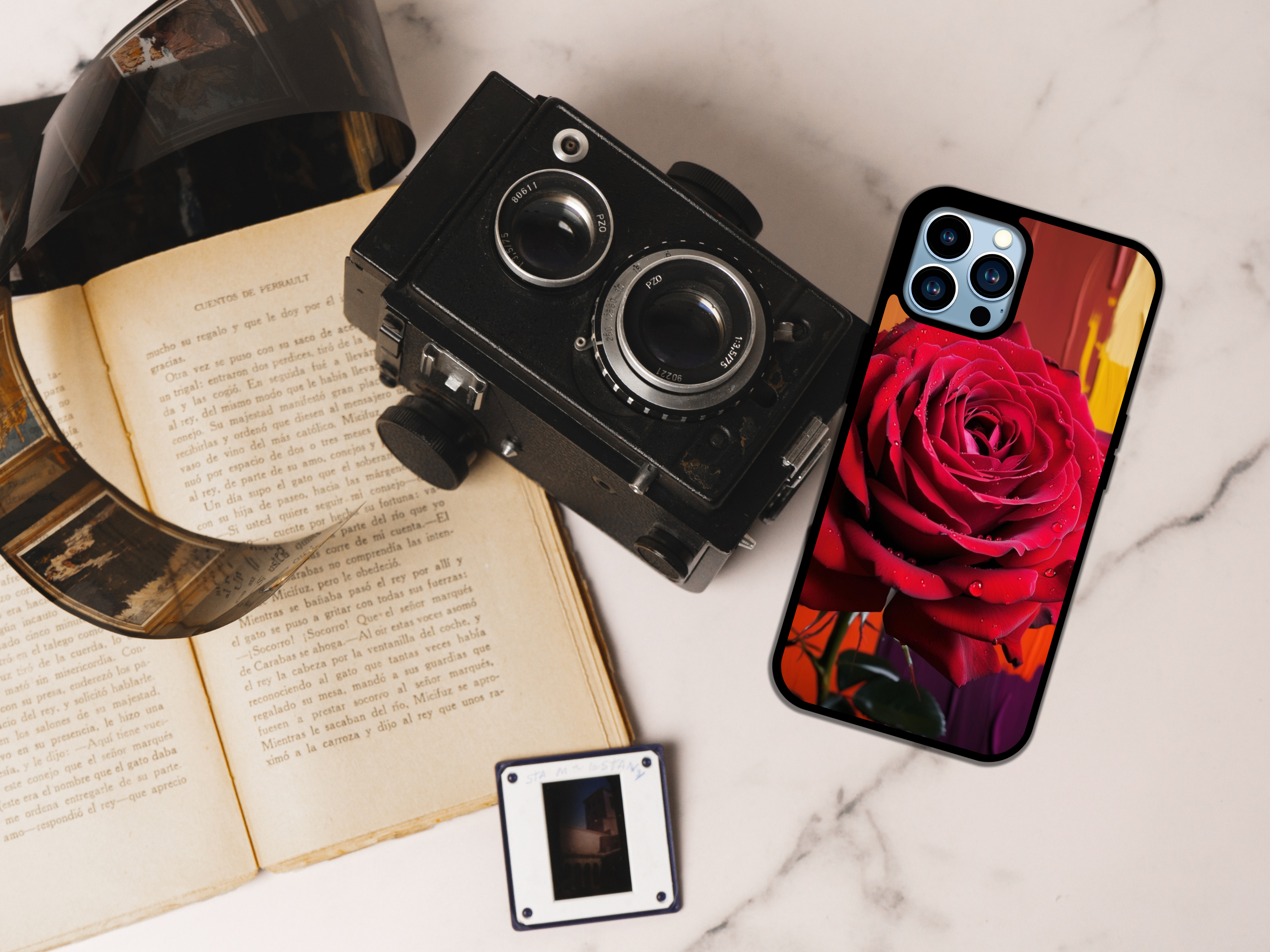 "Crimson Bloom" Elegance Phone Case