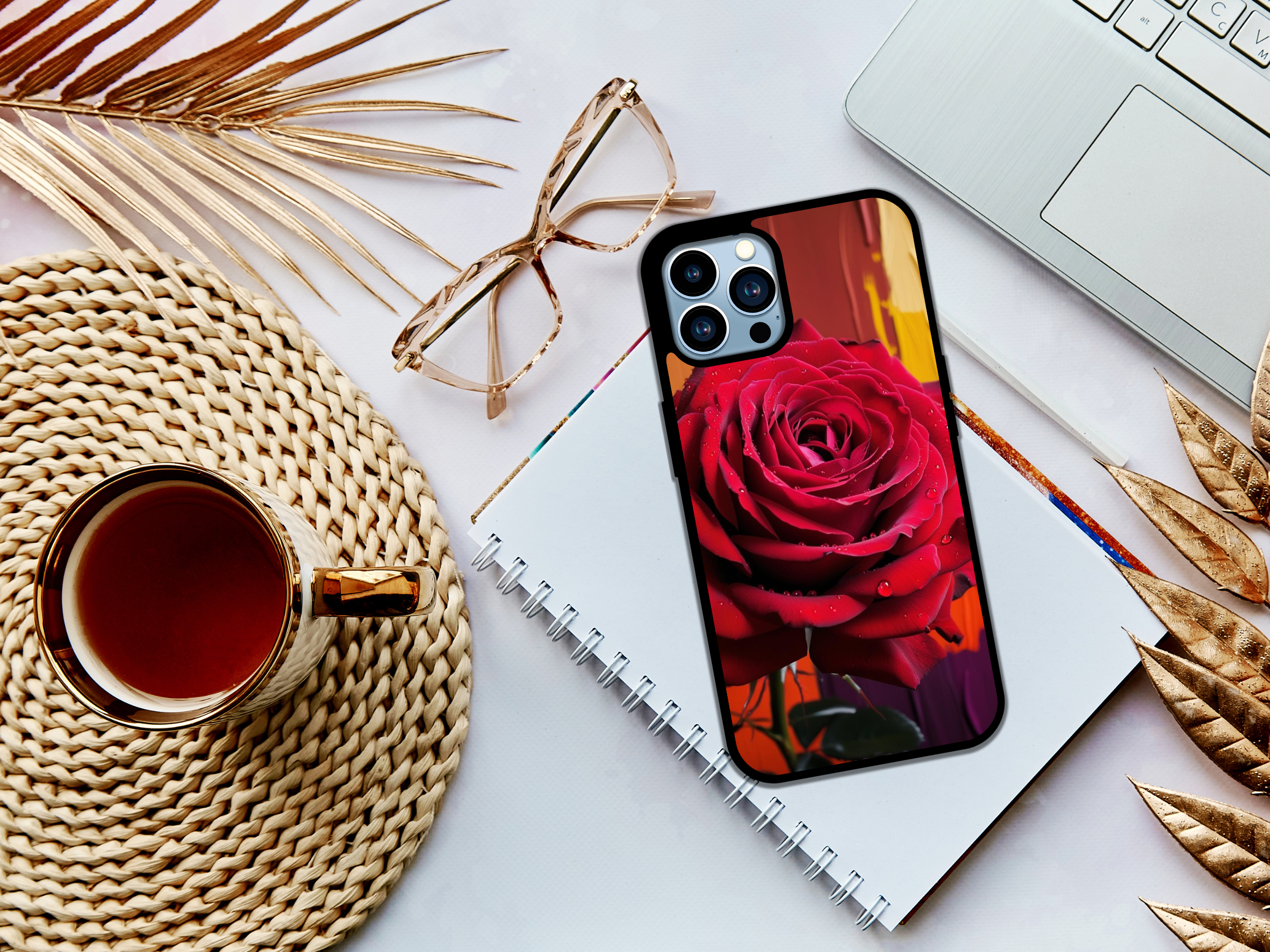 "Crimson Bloom" Elegance Phone Case