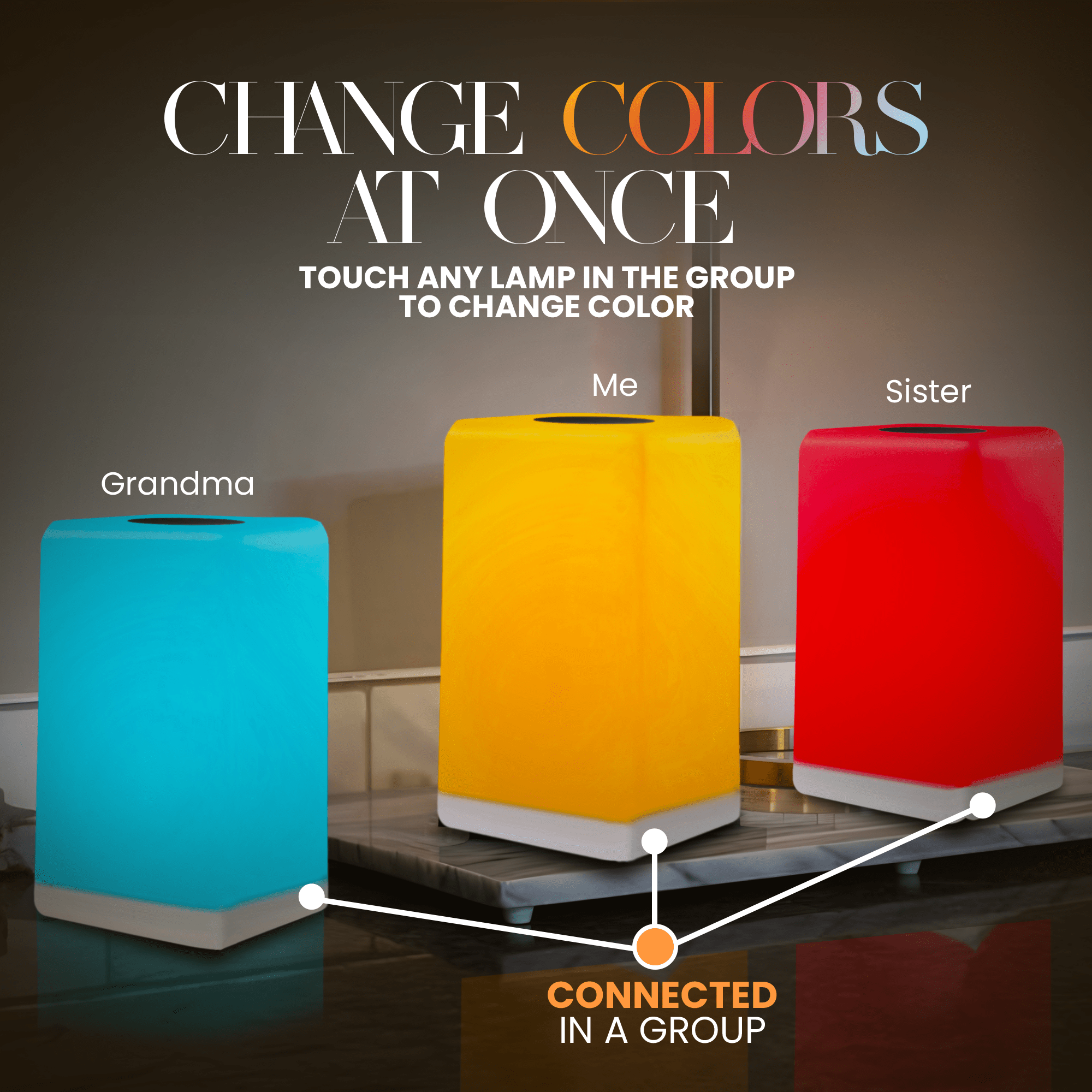 FriendLi Subscription Friendship Lamp – Wi-Fi Touch Lamp with Remote Touch Subscription