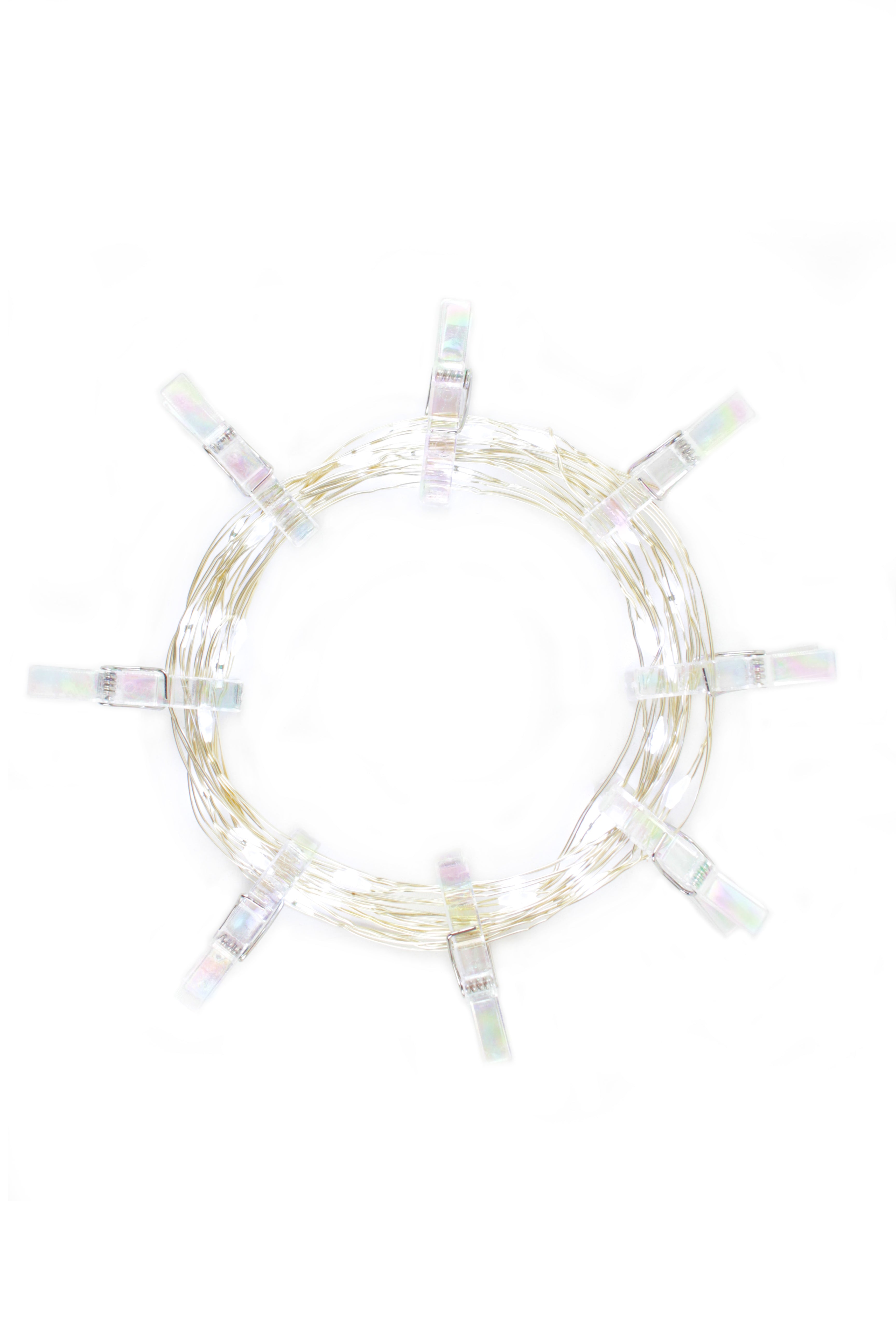 36 LED Iridescent Photo Clip String Light- Battery Operated