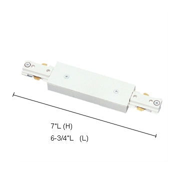 Jesco Lighting HIPWH I-Connector with Power-Feed, H - 3-Wire Single Circuit Track, One Size, White