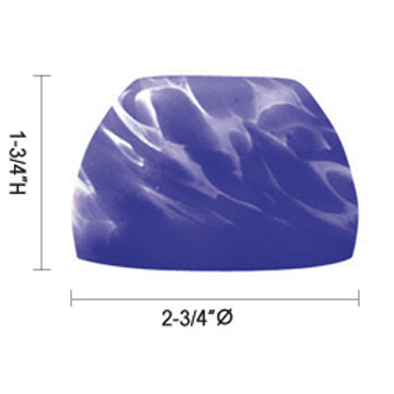Jesco Lighting Dome Glass Shade for Quick Adapt Spot Light, 2.75in Dia x 1.75in H, Glass, Red Frit Finish, Model QASA101RF