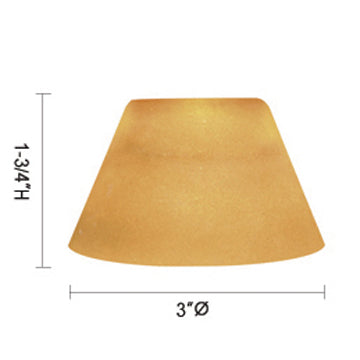Jesco Lighting QASA102RD Cone Glass Shade, 3in Diameter, 1.75in Height, Solid Red Finish, Glass Material