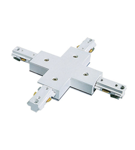 Jesco Lighting HXJBK X-Connector with Power-Feed, H - 3-Wire Single Circuit Track, One Size, Black
