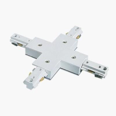 Jesco Lighting HXJWH X-Connector with Power-Feed, H-3-Wire Single Circuit Track, One Size, White