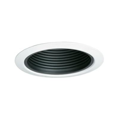 Jesco Lighting TM5509BKWH Recessed Light, 5-Inch, Metal, Black Finish with White Trim, Diameter: 6-1/4in