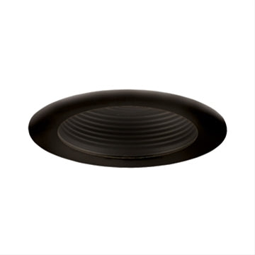 Jesco Lighting TM201BKBK Recessed Light, 2-Inch, Step Baffle, Aluminium, Black Finish, Diameter: 5in