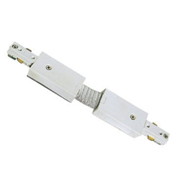Jesco Lighting HFLXJ 10in H Track Flexible Connector with Power Feed, Silver