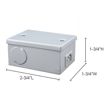 Jesco Lighting SG-BM Hardwire Box, Commercial Grade Metal, Chrome Finish