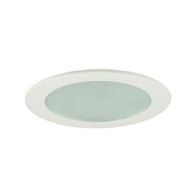Jesco Lighting TM409WH 4-Inch Low Voltage Recessed Light, Flat Frosted Glass, White Finish, Diameter: 5in