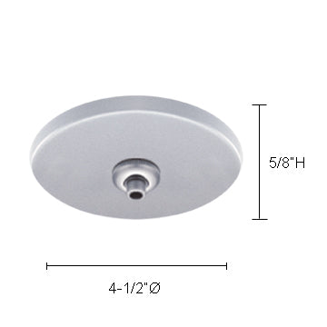 Jesco Lighting Ceiling Mono & Multipoint Fixture, Chrome, Aluminum, Model QAC-1C-RTCH