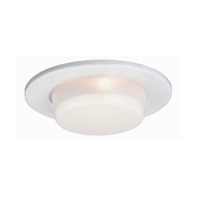 Jesco Lighting TM5505WH Recessed Light, 5-Inch, Dropped Opal Glass Dish, White Finish, Diameter: 6-1/4in