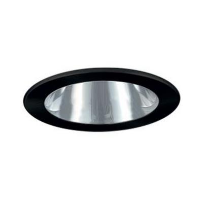 Jesco Lighting TM202CHBK Recessed Light, 2-Inch, Chrome Finish with Black Trim, Aluminum, Diameter: 5in