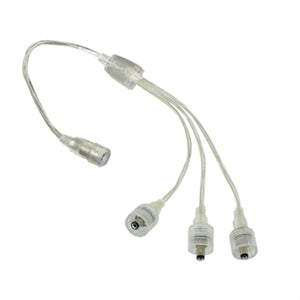 Jesco Lighting DL-PS-OD-3Y Outdoor DC 3-Way Power Splitter, Clear Finish, Plastic, White