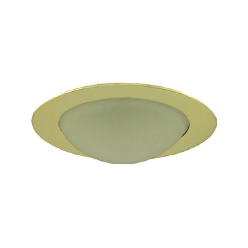 Jesco Lighting TM315PB 3-Inch Low Voltage Trim Recessed Light, Frosted Opal Dome, Polished Brass Finish, Diameter: 4-1/4in