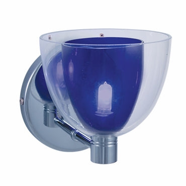 Jesco Lighting Wall Sconce Lina WS215-BU-CH, Chrome, Glass, 120V, 40W