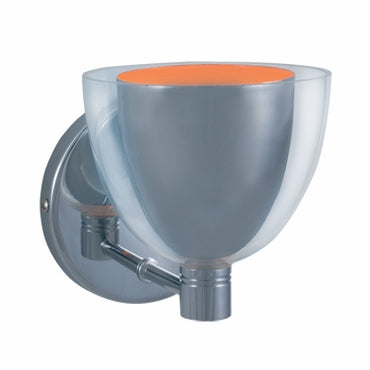 Jesco Lighting WS215-CHOR Lina Series 1-Light Wall Sconce, Metal, 40 Watt, Orange/Chrome