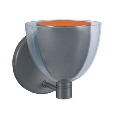 Jesco Lighting WS215-SNOR Lina 1-Light Wall Sconce, Metal, 40W, Orange/Satin Finish