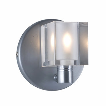 Jesco Lighting WS292-CR Cube Series 1-Light Wall Sconce, 40W, Metal, Crystal