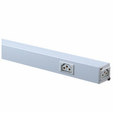 Jesco Lighting 72 Inch Power Strip with 12 Outlets, Metal, White, Model SG-PS6
