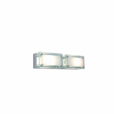 Jesco Lighting WS307H-2GL 2-Light Wall Sconce, Metal, 120V, Glass